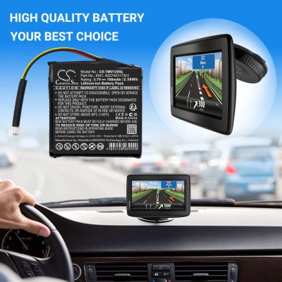 Аккумулятор TomTom, Via 120, Via 125, Via Live 120, 700 мАч, CS фото 2