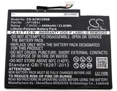 Аккумулятор Acer, Aspire Switch Alpha 12, SA5-271, Switch 5 SW512-52P-50Q, 4450 мАч, CS фото 2