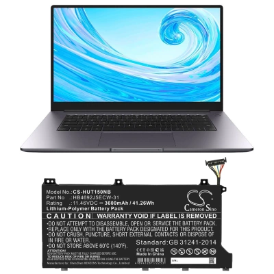 Аккумулятор Huawei, MateBook D 15 2020, MateBook D 15, MateBook D 15-53010TUY, 3600 мАч, CS фото 3