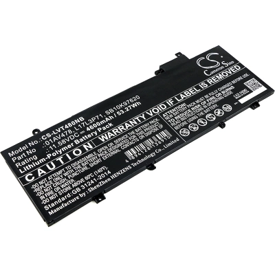 Аккумулятор Lenovo, ThinkPad T480s, ThinkPad T480s 20L7A006CD, ThinkPad T480s 20L7A011CD, 4600 мАч, CS фото 1