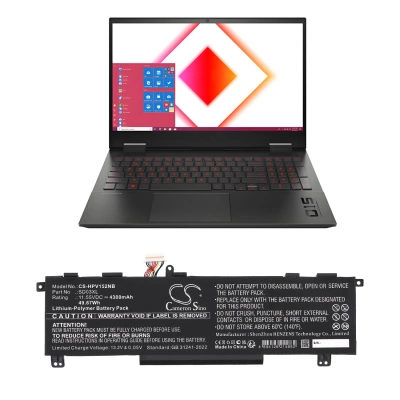 Аккумулятор HP, Omen 15-EK0009TX, Omen 15-EK0010TX, Omen 15-EK0011TX, 4300 мАч, CS фото 2