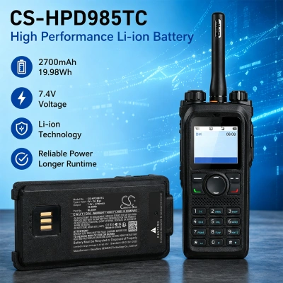 Аккумулятор Hytera, PD980, PD985, PD985B, 2700 мАч, CS фото 2
