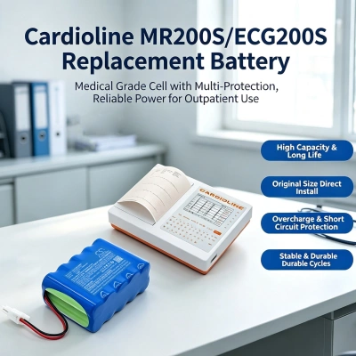 Аккумулятор Cardioline, MR200S EKG, MR1200 EKG, MR1200L EKG, 2000 мАч, CS фото 2