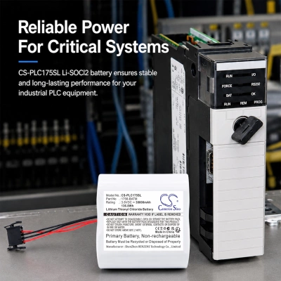 Батарея Allen Bradley, 1756-L6x, 1756-L6x (Series A), 1756-L55M1x, 38000 мАч, CS фото 5