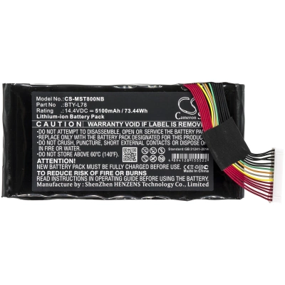 Аккумулятор Eurocom | MSI | Terrans Force | Hipaa, Tornado F5 SE, WT75 8SM-028CA, GT75 8RF, 5100 мАч, CS фото 3