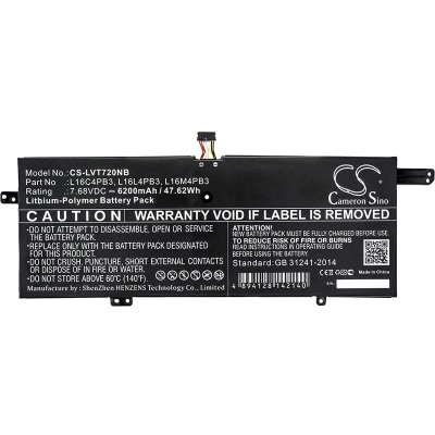 Аккумулятор Lenovo, IdeaPad 720s, Ideapad 720S-13IKB, Ideapad 720S-13ARR, 6200 мАч, CS фото 3