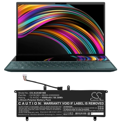 Аккумулятор Asus, ZenBook Duo UX481FA-HJ047T, ZenBook Duo UX481FA-BM049R, ZenBook UX481FA-BM018T, 4500 мАч, CS фото 6
