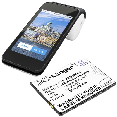 Аккумулятор VeriFone, CM5, 4000 мАч, CS фото 4
