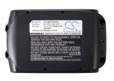 Аккумулятор Makita, BCL180F, BCL180W, BCL180ZW, 3000 мАч, 114,80 × 74,55 × 65,20 мм, CS фото 3