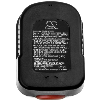 Аккумулятор Firestorm | Black & Decker, FS1200D, FS1200D-2, FS1202BN, 3000 мАч, CS фото 4