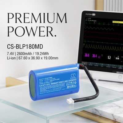 Аккумулятор Biolight, BP18 Patient Monitor, P1 Patient Monitor, P18 Patient Monitor, 2600 мАч, CS фото 6