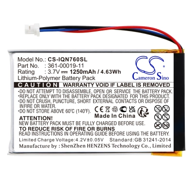 Аккумулятор Garmin, Nuvi 760, Nuvi 760T, Nuvi 710, 1250 мАч, CS фото 3